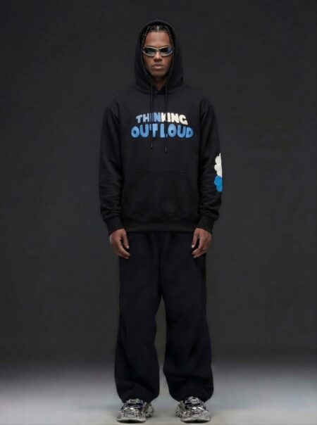 KEY FEATURES : High-quality puff print (raised graphic) Body-hugging stretch fabric for a clean silhouette Premium elastane blend (flexible + durable) Soft inner feel for all-day comfort Adjustable hood with drawstrings Kangaroo pocket Ribbed cuffs and hem